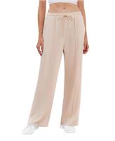 Anelune Pants Ladies Womens Solid Color Loose Fit Casual Ladies Pants Wide Leg Pants Straight Leg, High Waist Stretch Pants with Pockets Running Exercise Cycling for Any Occasion (S-2XL)