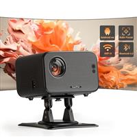 [Official Netflix Certified & Auto Focus] XuanPad Smart Projector Native 1080P, Auto Keystone, 3D Stereo Sound WiFi Bluetooth Projector with 360 Adjustable Stand