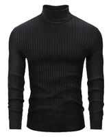 DEMEANOR Mens Turtle Neck Jumper Slim Fit Turtleneck Men Cas