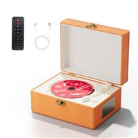 Yintiny Time Music Box CD Player With Speakers For Home (orange)
