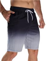 Arcweg Mens Long Swimming Shorts Swim Shorts with Zip Pockets for Men Quick Dry Mens Swimming Trunks Adjustable Drawstring Board Shorts Surf Beach Shorts