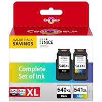540XL 541XL Twin Pack Remanufactured for Canon 540 and 541 Ink Cartridges, Printer Ink 540 541 for Canon TS5150 Ink Cartridges for Pixma TS5150 MG3650s MG3600 MX475 MG3650 TS5151 MG4250 (2 Pack)