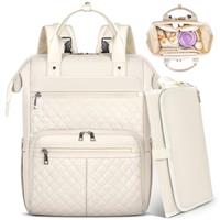 Rainsmore Baby Changing Backpack with Portable Changing Mat - Large Travel Pram Bag for Mom & Dad - Black