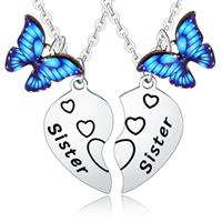 Sister Necklace for 2 Sister Gifts from Sister Matching Hear
