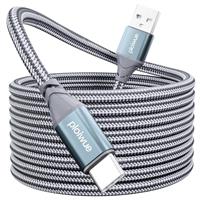 Extra Long USB C Cable, PS5 Controller Charging Cable Braided for Samsung Galaxy S20/S10/S9, Huawei, PS5, Xbox Series X/S Controller, Switch Pro Controller