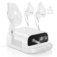 Nebulizer Machine for Adults and Kids, Berrlly Compressor Nebulizer for Breathing Problems Low Noise Digital Display Nebulizer Machine with Mouthpiece2 Masks, Desktop Nebulizer for Home Use
