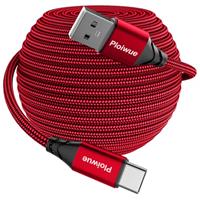 Extra Long USB C Cable, PS5 Controller Charging Cable Braided for Samsung Galaxy S20/S10/S9, Huawei, PS5, Xbox Series X/S Controller, Switch Pro Controller