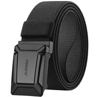 JUKMO Stretch Tactical Belt for Men, Military Work Rigger Hiking 1.5" Elastic Nylon Web Ratchet Quick Release Belt in Gift Box