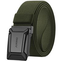 JUKMO Stretch Tactical Belt for Men, Military Work Rigger Hiking 1.5" Elastic Nylon Web Ratchet Quick Release Belt in Gift Box