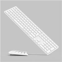 Wireless Bluetooth Keyboard for Mac OS Devices QWERTY Layout, Scissor Keys Precise Typing, Rechargeable Battery, 80 Days Extra-Long Working Time, Compatible with iMac/MacBook Pro/Mac Mini or iPad