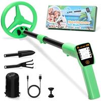 Smofrees USB Rechargeable Kids Metal Detector - Adjustable 24"-34" Portable With Funny LCD Display for Outdoor Exploration