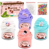 Rowecvce Butter Slime Kit, Scented Slime for Kids, Soft and Non-Sticky, Stress Relief Toys for Boys Girls