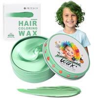 Temporary Hair Color Wax for Kids, DIY Colored Hairstyle Dye Mud, Washable Instant Styling Pomade for Girls Boys Youth, Disposable Coloring Gel Cream for Women Men Halloween Cosplay Party