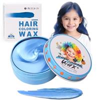 Temporary Hair Color Wax for Kids, DIY Colored Hairstyle Dye Mud, Washable Instant Styling Pomade for Girls Boys Youth, Disposable Coloring Gel Cream for Women Men Halloween Cosplay Party