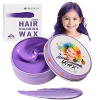 Temporary Hair Color Wax for Kids, DIY Colored Hairstyle Dye Mud, Washable Instant Styling Pomade for Girls Boys Youth, Disposable Coloring Gel Cream for Women Men Halloween Cosplay Party
