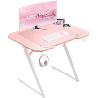 GTPLAYER Gaming Desk Computer Desk Sturdy Carbon Fiber Z Frame Large Gaming Table with Headphone Hooks PC Desk for Home Office Bedroom