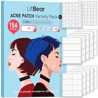 LitBear Large Pimple Patches, Acne Patches for Face, Chin, Back or Body, Hydrocolloid Patches Suitable for All Skin Types