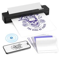 QUELLE Tattoo Stencil Printer A4 Thermal Stencil Machine Professional Tattoo Transfer Machine All in One Printer with 10Pcs Transfer Paper for Tattooing Printing Thermal Paper T106S-UK
