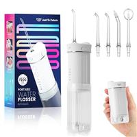 JTF Travel Water Flosser Cordless,Portable Water Dental Flosser with DIY Modes