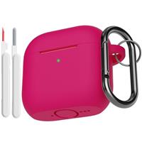 KOKOKA Case Cover Compatible for AirPods 4th Generation with Cleaner Kit, Soft Silicone Full Body Shock Absorbing Protective Case for Airpods 4 2024 with Cleaning Pen & Carabiner