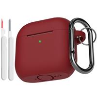 KOKOKA Case Cover Compatible for AirPods 4th Generation with Cleaner Kit, Soft Silicone Full Body Shock Absorbing Protective Case for Airpods 4 2024 with Cleaning Pen & Carabiner