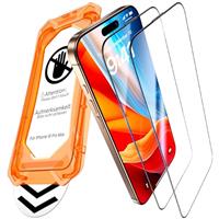 UniqueMe for iPhone 15 Pro Privacy Screen Protector - 2 Pack [ Anti Spy ] [Automatic Dust Removal] 6.1 inch 9H Full Coverage Tempered Glass Flim Bubble-Free Case Friendly