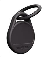 MOMAX Air Tracker Tag Compatible with Android & Apple Find My, Tracker for Keys, Wallets, Luggage, Pets, Lost Item Locator, 80dB Sound Alert (Black)