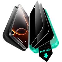 ESR 3 Pack 9H+ Glass for iPhone 15 Pro Screen Protector Privacy, [Military Grade Shatterproof & Longest Durable] Armorite Anti-spy Tempered Glass with UltraFit Tray