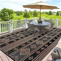 SHACOS Patio Rug Outdoor Reversible Camping Rug Portable Floor Mat UV Resistant Waterproof Recycled Plastic Straw Rug Area Rug
