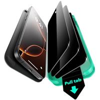 ESR 3 Pack 9H+ Glass for iPhone 15 Pro Screen Protector Privacy, [Military Grade Shatterproof & Longest Durable] Armorite Anti-spy Tempered Glass with UltraFit Tray