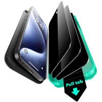 ESR 3 Pack 9H+ Glass for iPhone 15 Pro Screen Protector Privacy, [Military Grade Shatterproof & Longest Durable] Armorite Anti-spy Tempered Glass with UltraFit Tray