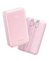 Qecvec Power Bank,Portable Charger 20000mAh with 2 Built-in Cables, 22.5w Fast Charging Battery Pack, LED Display Backup Battery, Travel Battery Pack for iPad, iphone Samsung and More