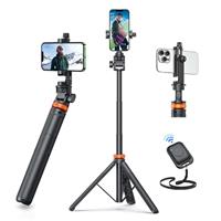 Vimose Newest 62" Phone Tripod for iPhone, Extendable Selfie Stick Compatible for iPhone/Android