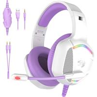 IMYB A36 Gaming Headset with Microphone for Pc, Xbox One Series X/s, Ps4, Ps5, Switch, Stereo Wired Noise Cancelling Over-Ear Headphones with Mic, RGB, for Computer, Laptop, Mac, Nintendo, Gamer