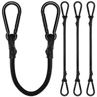 Bungee Cords with Carabiner Clips for Outdoor, Camping, Tarps, Bike Rack, Tent, Truck