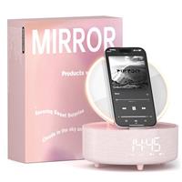COLSUR Bluetooth Speaker, Wireless Charging with Collapsible Mirror Lights, Night Light, Phone Holder for iPhone, Gifts for Teenage Girls Mom