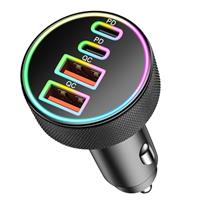 90W USB C Car Charger, 4-Port Dual 45W USB-C/A Car Adapter Multi PD/QC Fast Charging Cigarette Lighter 12V Socket for iPhone 16 15 14 Pro Max/16e, Samsung Galaxy S25/S24/S23, Google Pixel 9/8 Phone