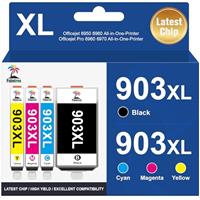 Palmtree 207X With Chip Compatible for HP 207X 207A Toner Cartridges Multipack for HP Color Laserjet Pro MFP M283fdw Toner Cartridges M255dw M255nw M283fdn M283cdw 207X Black Cyan Yellow Magenta