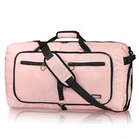 Fmeida 65L Foldable Travel Duffle Bag, Lightweight Waterproof Weekend Luggage with Shoes Compartment, Large Overnight Holdall Tote