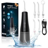 Water Flosser for Teeth Cordless, Water Flosser Oral Irrigator with 3 Modes, Flossers for Teeth 300ML Water Tank IPX7 Waterproof Electric Tooth Cleaner, Water Floss with 5 Jet Tips USB Rechargeable