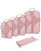 BAGSMART Compression Packing Cubes Set for Travel, 6 Set Packing Cubes Clothes Storage Bags for Carry On Suitcase, Lightweight Travel Essentials (6-Pack (1L+2M+2S+1Shoe Bag)