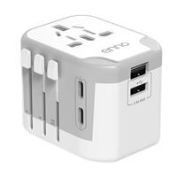 EINNO Universal Travel Adapter Worldwide with USB Ports, International Travel Adapter for Multi Countries EU, UK, USA, Australia, Japan, Thailand, 100W/120W Available