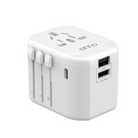 EINNO Universal Travel Adapter Worldwide with USB Ports, International Travel Adapter for Multi Countries EU, UK, USA, Australia, Japan, Thailand, 100W/120W Available