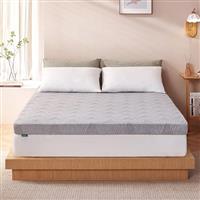 Bonnvia Mattress Topper, Mattress Topper with Machine Washable Bamboo Fibre Cover