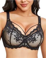 Svmer Women Sexy Lace Bras Plus Size Push Up Ladies Full Cup Comfort Bra