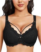 Svmer Women Sexy Lace Bras Plus Size Push Up Ladies Full Cup Comfort Bra