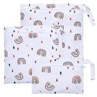 Huiguli 3Pcs Wet Dry Bags, Waterproof Baby Wet Bag, Reusable