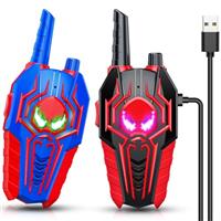 Toyokid Spider Walkie Talkies Rechargeable, Toys for 3-10 Years Old Girls Boys Toys Age 3 4 5 6 7 8 Kids Toys Age 3 4 5 6 Gift for 3-10 Year Olds Boys Girls Walkie Talkie Birthday Xmas Gifts Present