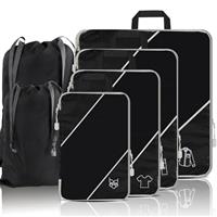 SINZUX 6 PCS Compression Packing Cubes, Extensible Ultralight Packing Cubes for Suitcases, Suitcase Organiser Bags Set for Travel & Home Storage, Travel Bags Organiser Cube for Backpack Luggage