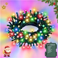 FFZZKJ Christmas Lights Outdoor Timer 8 Modes Battery Operat